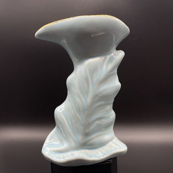 Lilly Vase Fine Art Pottery 22k Warranted Gold Vintage 6”T - Picture 3 of 12